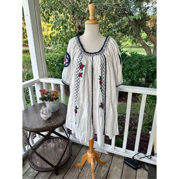 CLEOBELLA Anthropologie Farida Mini Dress Cotton Embroidered Boho Floral Small - Picture 3 of 8